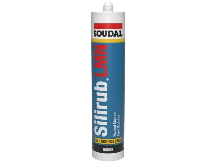 Soudal Silirub LMN סיליקון איטום בצבע אנתרציט אפור, 300 מ״ל