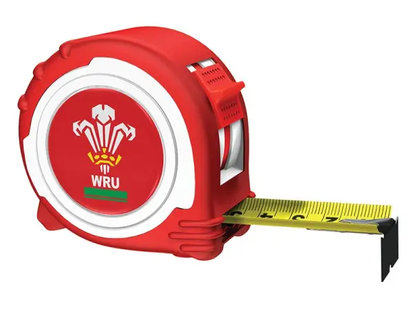 Advent Nastro Ufficiale Welsh Rugby, Rosso/Bianco, 5m (25mm)