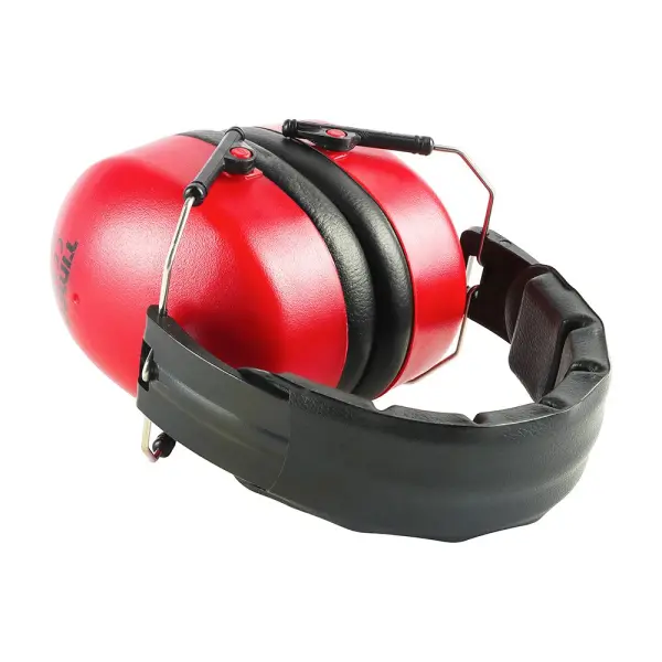 Timco Foldable Ear Defenders, 30.4dB, Red, One Size