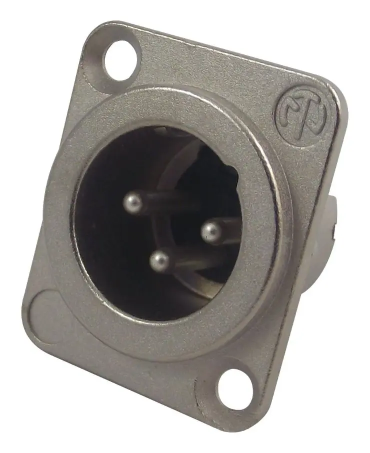 Connecteur XLR NEUTRIK 3 pôles, montage chassis, boîtier métallique