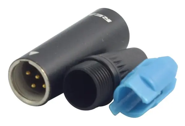 REAN Tiny XLR Male Cable Mount, 5 Pole, Black