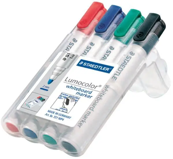 STAEDTLER - Luaithpheann Sceallóige Lumocolor, Pacáiste de 4