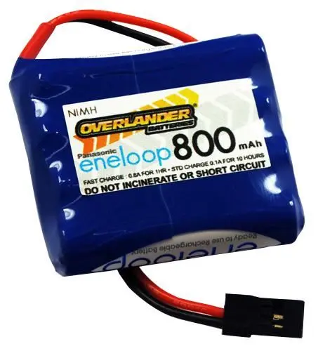 OVERLANDER Batería Panasonic Eneloop 800mAh AAA 4.8V Ni-MH con Conector JR