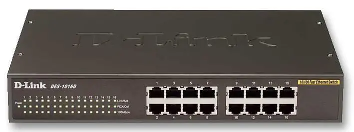 D-LINK Switch de Escritorio Fast Ethernet de 16 Puertos, No Gestionado
