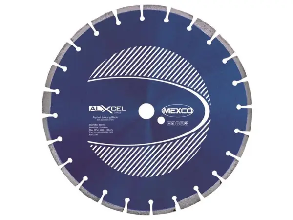 MEXCO Asphalt Looping Diamond Blade 350mm x 25.4mm x 10mm