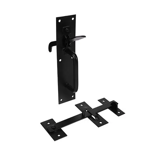 Timco Suffolk Latch, Medium Duty, Black (205 x 45mm)