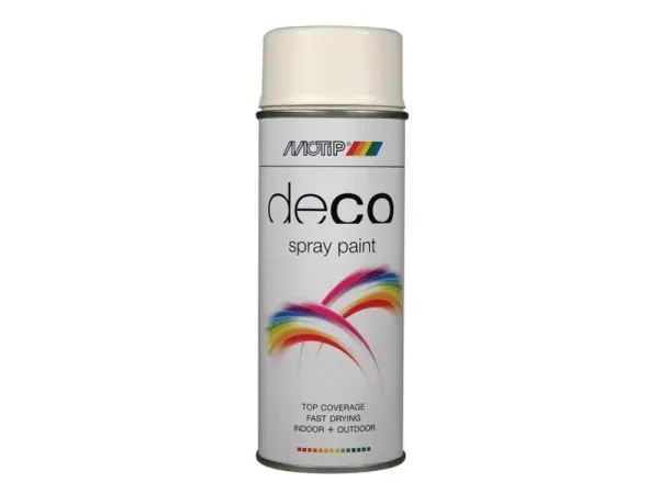 MOTIP Deco Spray Paint Matt RAL 9010 White 400ml