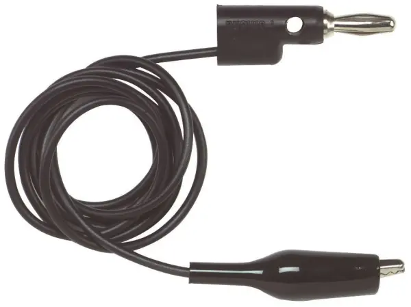 POMONA Test Lead, Crocodile Clip to 4mm Banana Plug, 914mm - Black