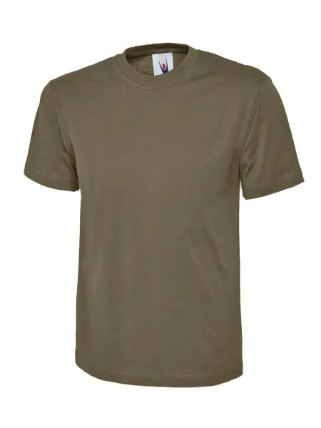 Uneek T-Shirt Classique Unisexe - Teinture Réactive - Vert Militaire - 3XL