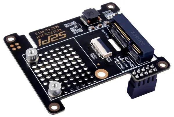 52PI M02 Mini PCI-Express HAT for Raspberry Pi 5