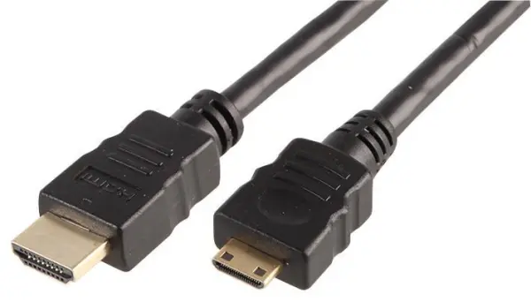 Câble HDMI PRO SIGNAL Mâle A vers Mini C Mâle, Doré, 1m Noir