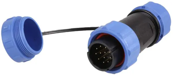 PRO ELEC 12-Pole Circular Inline Connector Plug, IP68, 7-12mm