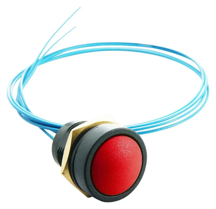 ITW SWITCHES - Suis Tekan, Bulat, Merah