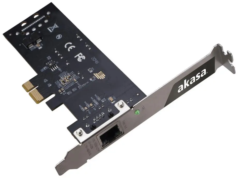 AKASA - Cárta Líonra 2.5GbE PCIe le PoE, Cumhacht 25.5W