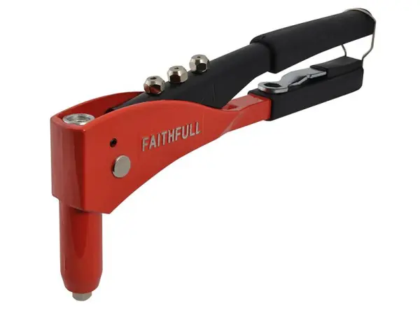 Faithfull Heavy-Duty Riveter with 4 Nozzles