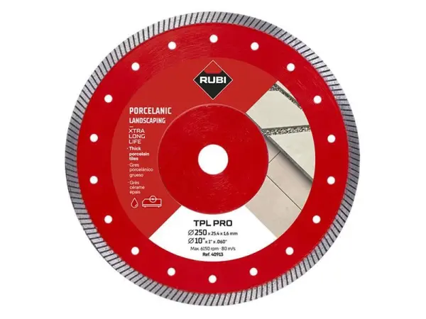 RUBI TPL 250 EXT Pro Disco Diamantado, 250mm para Azulejos
