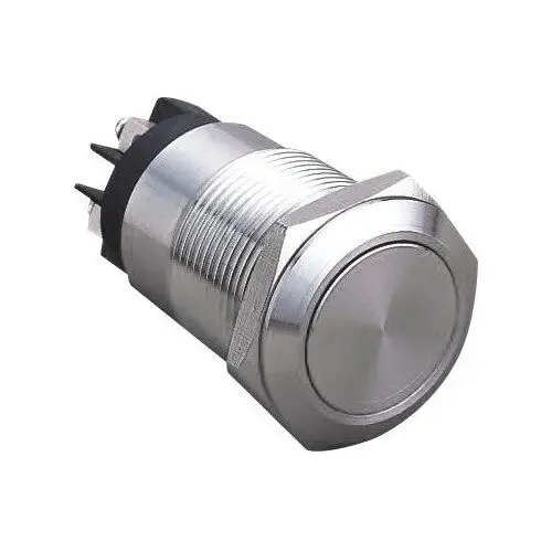 PRO-ELEC Non-Illuminated Latching Push Button, Stainless Steel, IP65