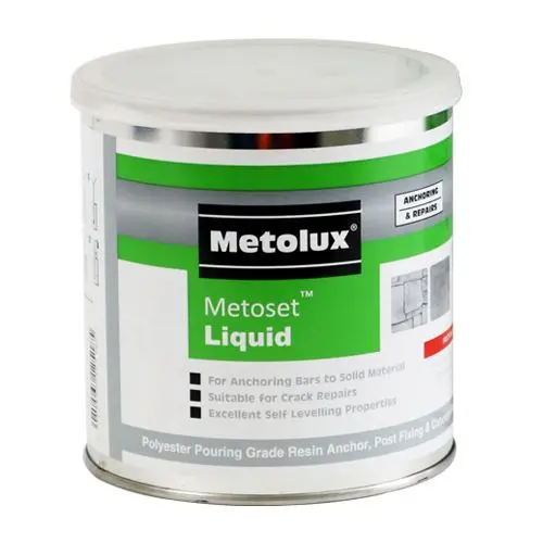 Metolux - 2-Komponenten Flüssigmörtel Metoset - Grau (5kg - 1 Dose)
