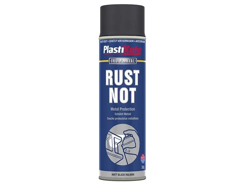 PlastiKote Rust Not Spray Paint Matt Black 500ml