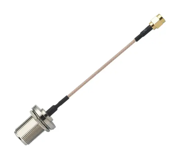 TAOGLAS N Type Jack to SMA Plug Coaxial Cable, RG316, 50 Ohm - 100mm