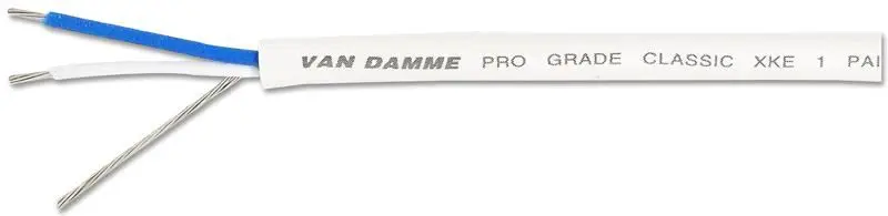 Van Damme Pro Grade Classic XKE 1 Pair Install Cable, White, 100m Reel