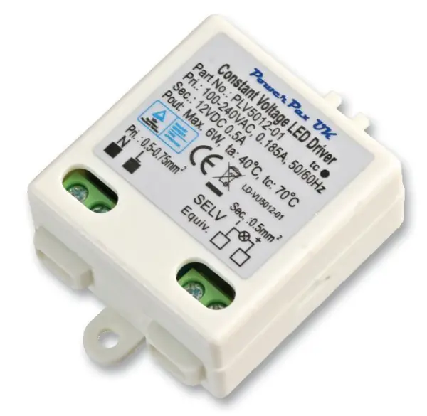 POWERPAX Miniaturní LED driver 12V DC 500mA 6W