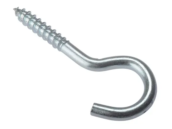ForgeFix ZP 80 x 12Ga Screw Hooks, Zinc Plated, Pack of 10
