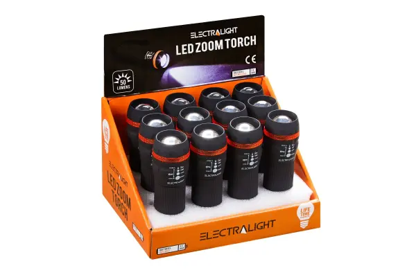 Blue Spot Tools Elektryczna Latarka LED 1W z Zoomem, 50 Lumenów, z Akcesoriami