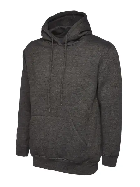 Uneek Classic Hooded Sweatshirt - Charcoal, 50% Cotton 50% Polyester, 4XL