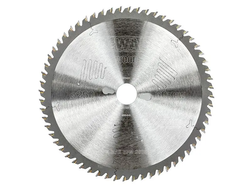 DEWALT Series 60 Circular Saw Blade 250mm x 30mm 60T ATB