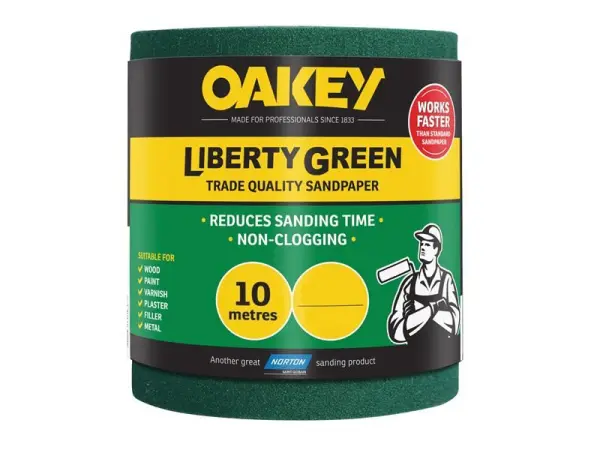 Oakey Liberty Green 샌딩 롤, 115mm x 10m, 미디엄 80G