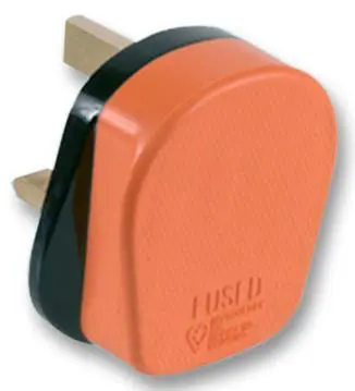 PRO ELEC 13A Rubber Stopcontactplug Oranje, Verpakking van 20