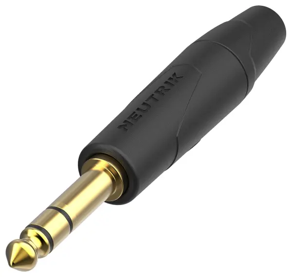 Neutrik 6.35mm Stereo Jack Plug, Gold Plated