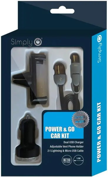 SIMPLY Power & Go In-Car Smartphone Kit
