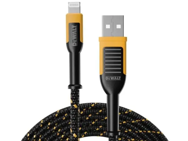 DEWALT Reinforced Charging Cable - USB A to Lightning®, 1.8m (6ft)