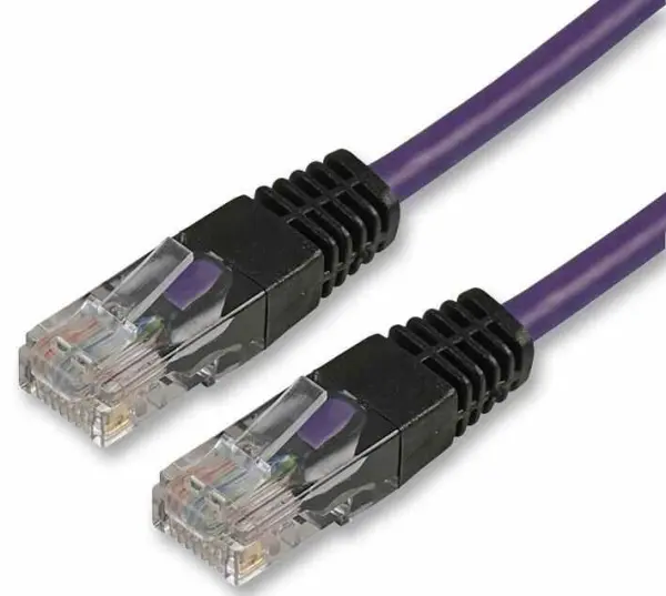 PRO SIGNAL 0.5m Violet Cat5e Crossover Network Cable