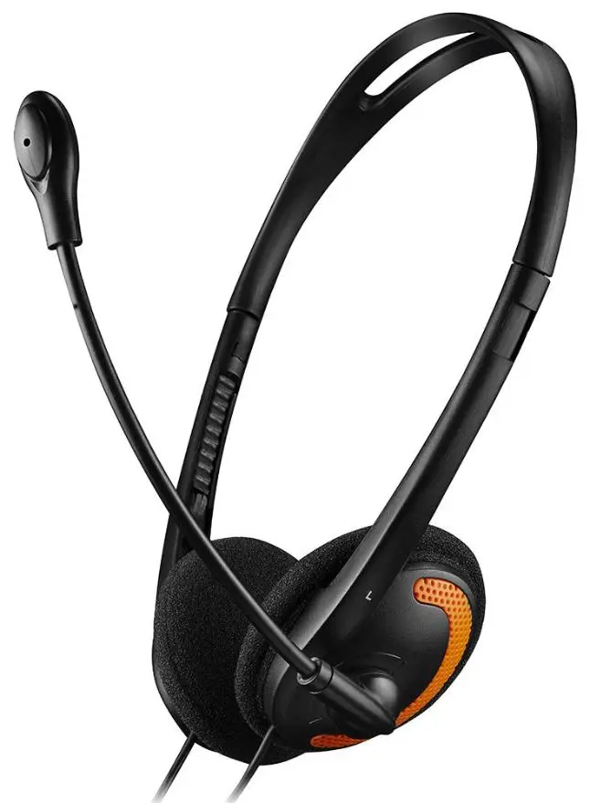 CANYON PC Headset, Black & Orange, 3.5mm Jack