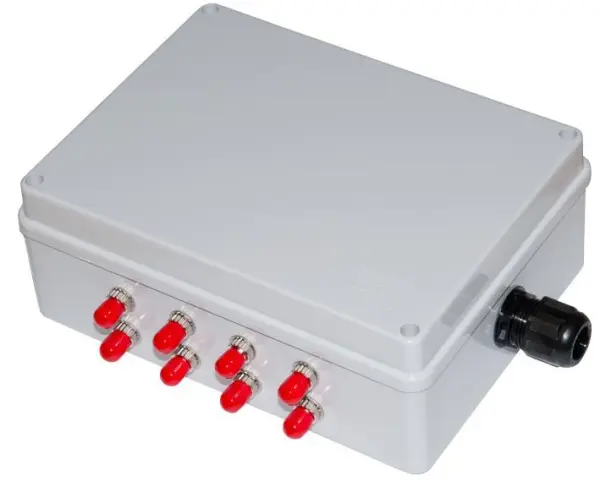 CONNECTIX CABLING SYSTEMS תיבת פיצול סיב אופטי 8 יציאות ST, מארז ABS