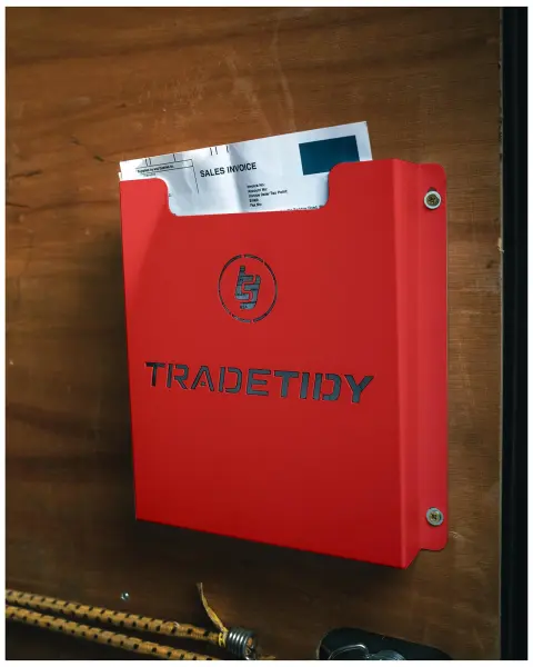 TRADETIDY Document Storage Holder - Red