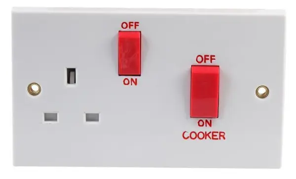 Pro Elec 45A DP クッカーコントロールスイッチ＆ソケット ホワイト