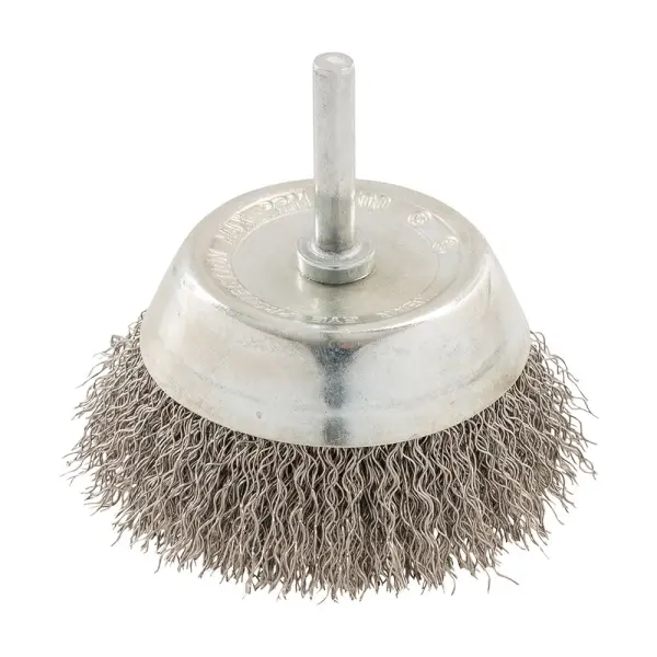 Silverline Brosse à fil d'acier inoxydable en coupe, 75mm, queue de 6mm