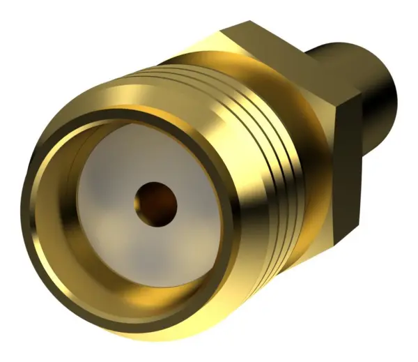 TAOGLAS SMA(F) Straight Jack Coaxial Connector for RG174/RG316, 18GHz, Gold Pl