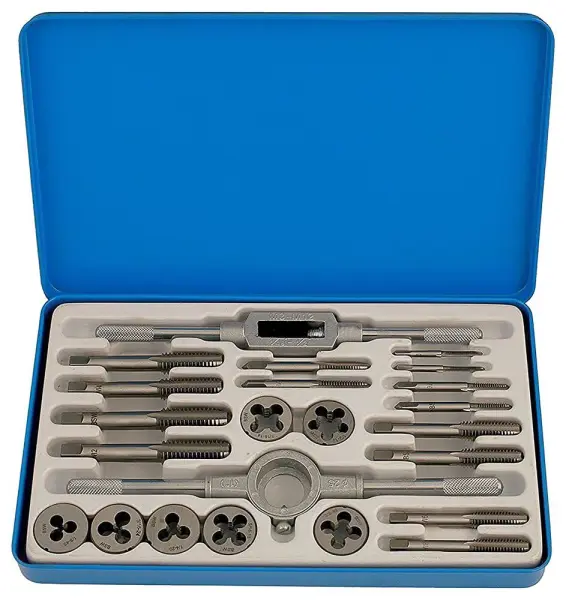 GUNSON Whitworth Tap & Die Set 23 Piece Carbon Steel