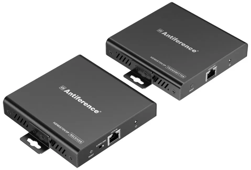 Antiference 4K HDMIエクステンダー Cat6対応 PoC＆オーディオ抽出機能付き