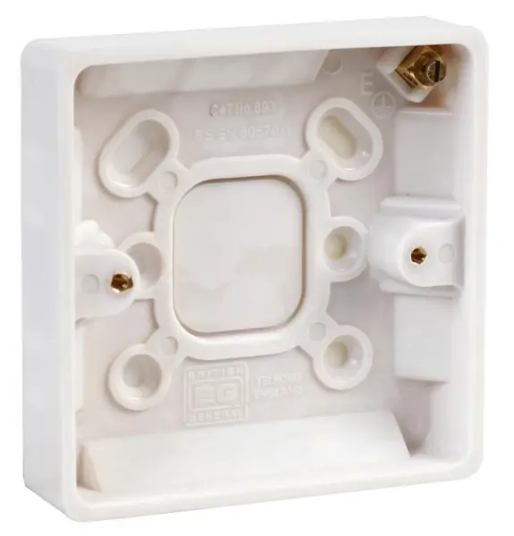 Caixa Superficial BG 1-Elemento, Plástico, 19mm, Branco