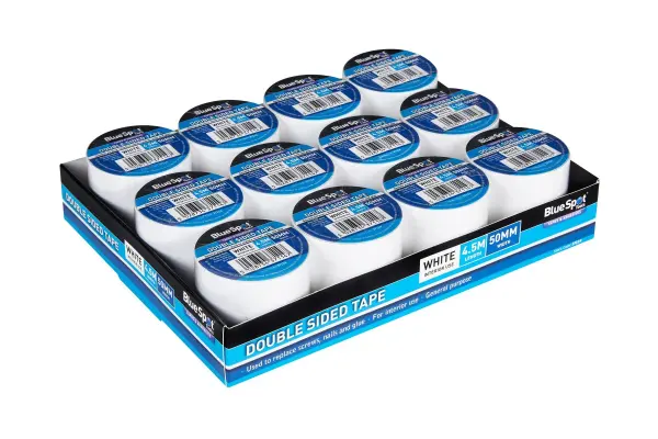 Blue Spot Tools - Ruban adhésif double face blanc 48mm x 4,5m