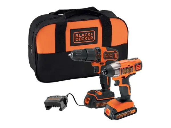 BLACK + DECKER BCK25S2S 18V Twin Kit with 2 x 1.5Ah Li-ion Batteries