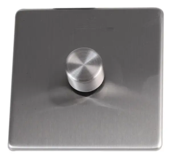 PRO ELEC Dimmer-Schalter schraubenlos, 1-fach, einpolig, 250W, Edelstahl