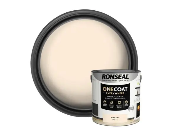 Ronseal Vernice One Coat Everywhere 2,5L, Colore Mandorla