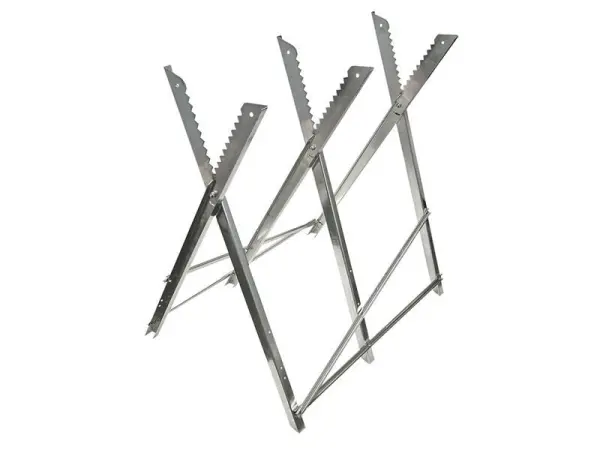 Faithfull Folding Galvanised Sawhorse Trestle, 150kg Capacity
